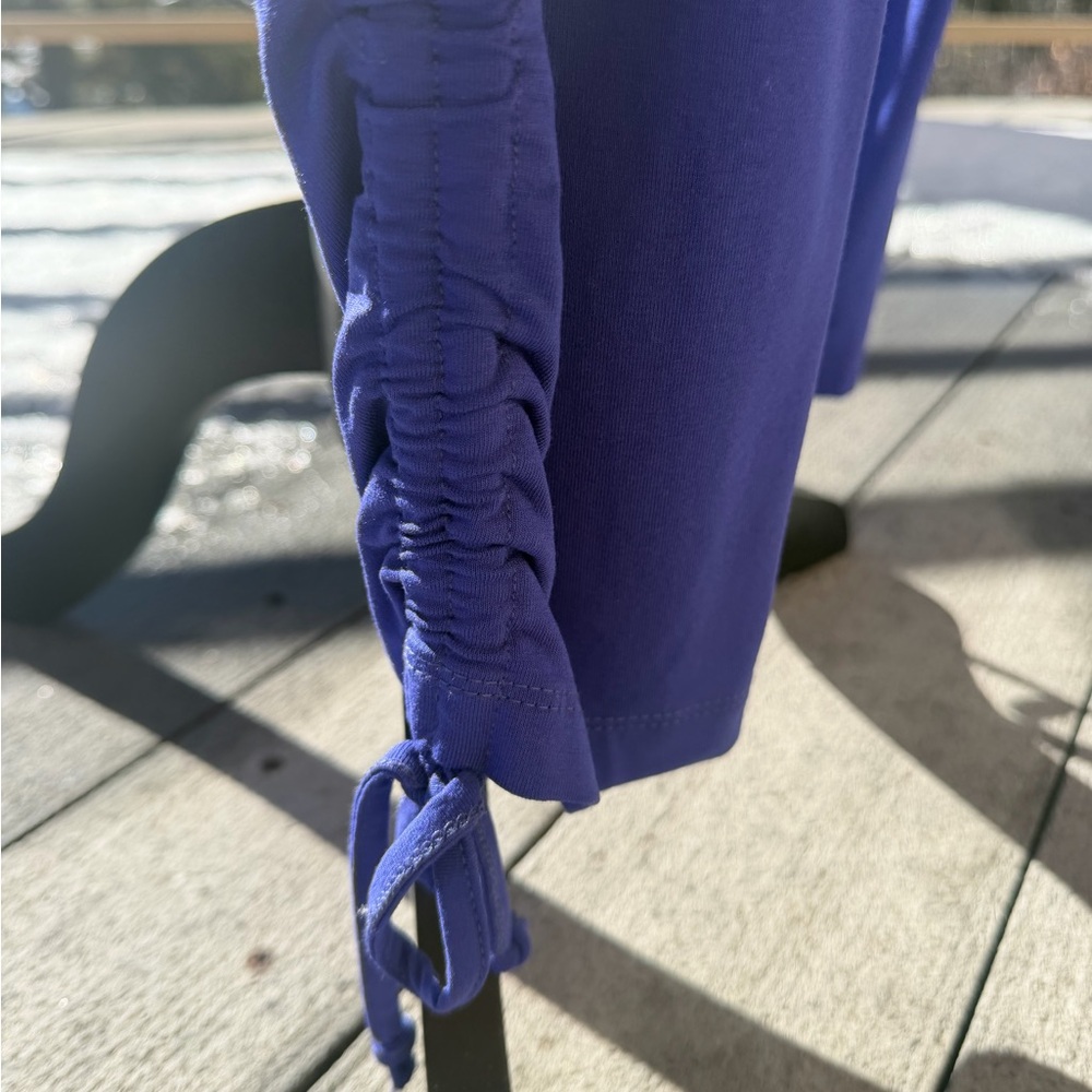 Cobalt blue and White Button-Up Tunic and leggings - Picture 3 of 4